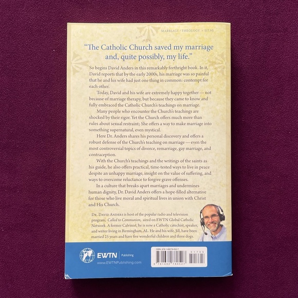 Like New Paperback Book The Catholic Church Saved My Marriage Dr. David Anders - Picture 2 of 2